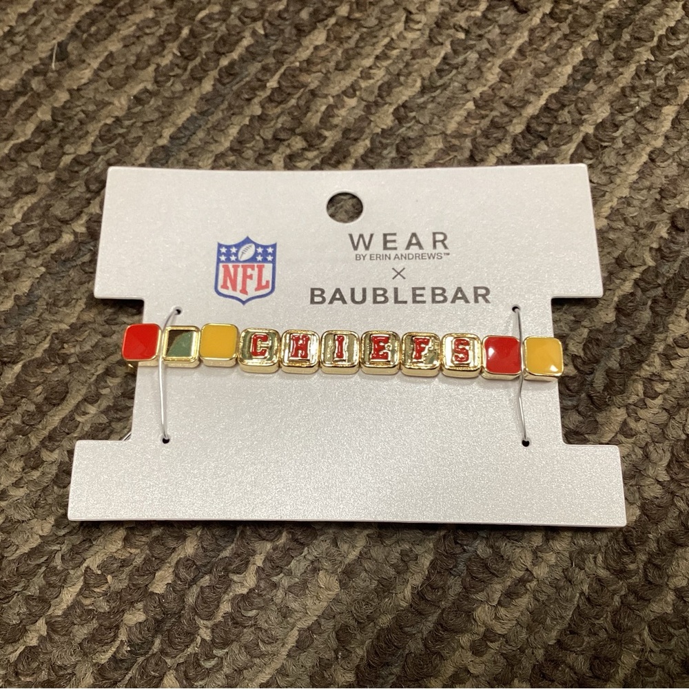 NWT Baublebar Wear by Erin Andrews Chiefs Bracelet